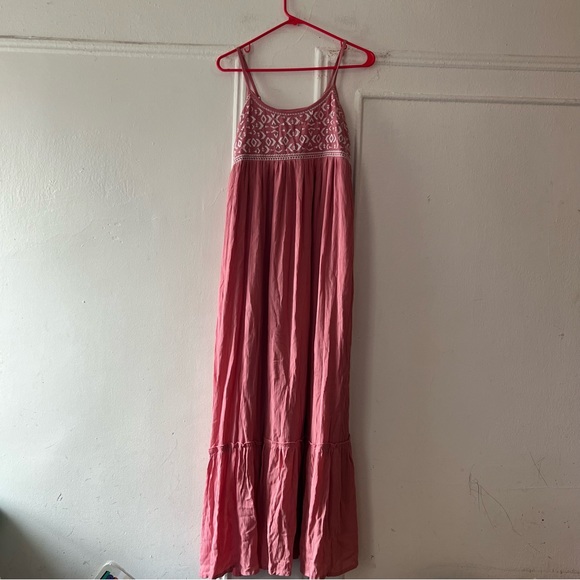 Sim & Sam pink Boho Maxi Rayon Dress Size Small - Picture 2 of 12